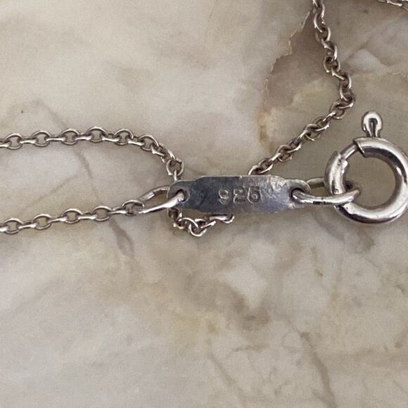 Tiffany & Co. 18K Gold & Sterling Silver Heart & Bow Ribbon Necklace - Picture 7 of 10